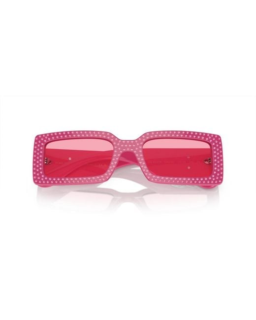 Dolce & Gabbana Pink Rectangle Sunglasses
