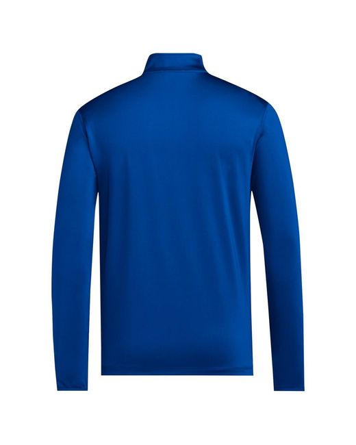 Adidas Blue Kansas Jayhawks Half-zip Pullover Golf Jacket for men