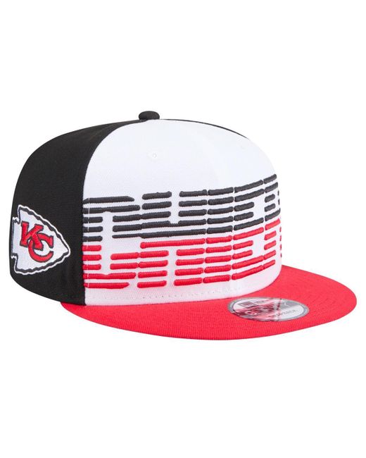 KTZ White/red Kansas City Chiefs Throwback Space 9fifty Snapback Hat for men