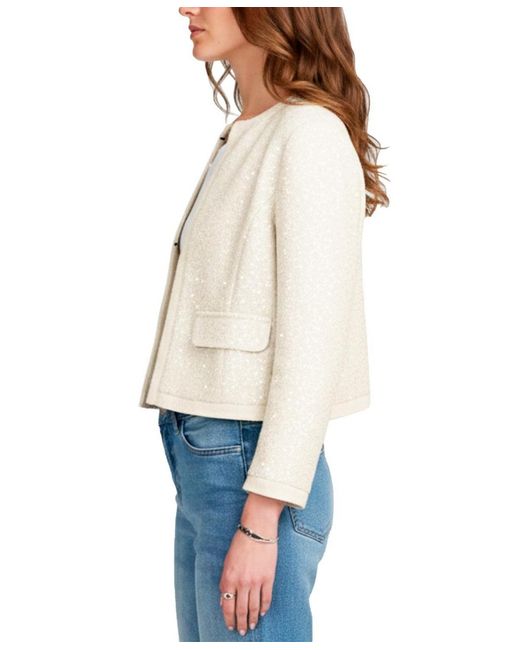 Elle Collection White Sequin Jacket