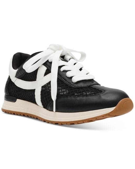 Dolce Vita Black Joque Mesh Sporty Retro Lace-up Sneakers