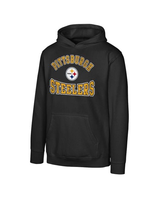 Outerstuff Black Big Boys And Girls Pittsburgh Steelers Home Town Pullover Fleece Hoodie for men