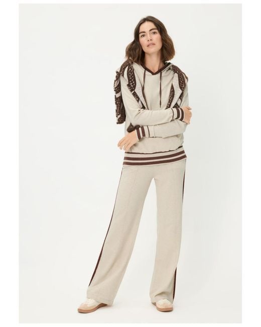 Olsen Natural Knit Hoodie Pullover