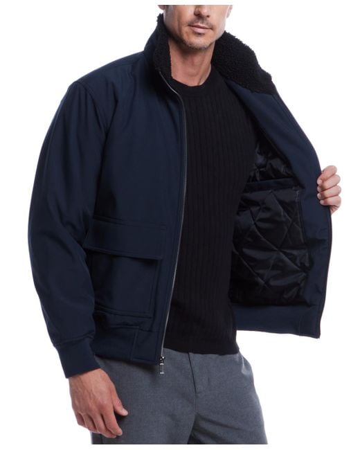 Weatherproof Blue Flex Tech Bomber Jacket for men