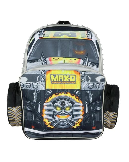 MONSTER JAM Blue Backpack Max-d Maximum Destruction Truck 3d Character School Book Bag