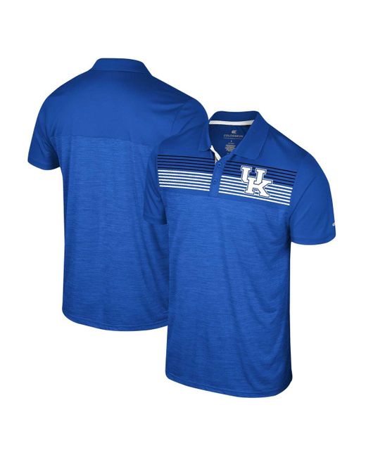 Colosseum Athletics Blue Kentucky Wildcats Big And Tall Langmore Polo Shirt for men