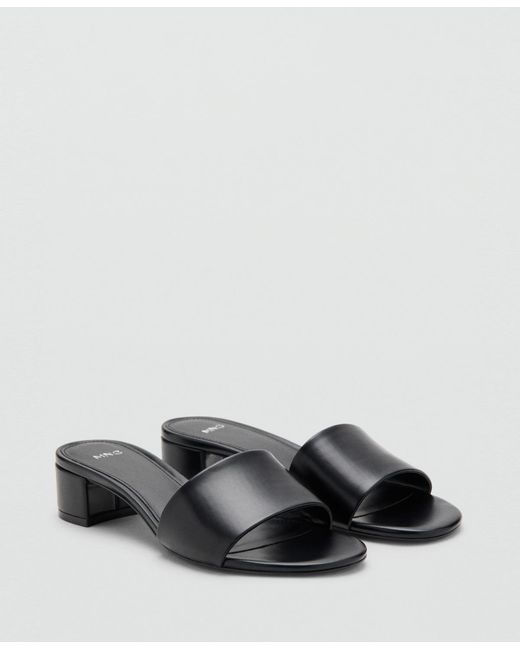 Mango Black Block-heel Strap Sandals