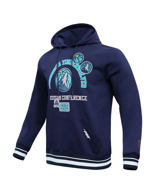 Pro Standard Blue Minnesota Timberwolves Area Code Pullover Hoodie for men