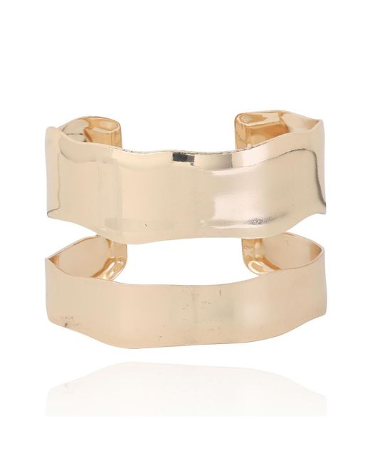 BCBGeneration White Double Band Cuff Bracelet