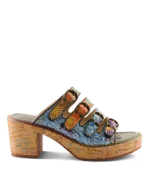 L'ARTISTE Multicolor Teetimer Platform Sandal