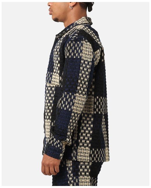 Xxiii Black Textured Weave Jacket for men