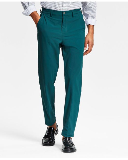 Calvin Klein Synthetic Slim Fit Tech Solid Performance Dress Pants in