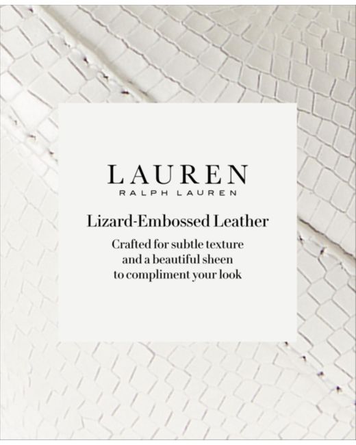 Lauren by Ralph Lauren Natural Slide-buckle Lizard-embossed Belt