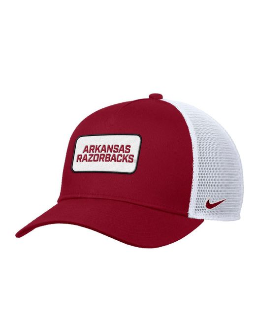 Nike Red Arkansas Razorbacks 2025 On-field Rise Trucker Performance Adjustable Hat for men