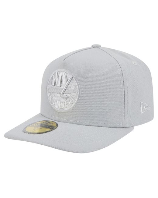 KTZ Gray New York Islanders Color Pack A-frame 59fifty Fitted Hat for men