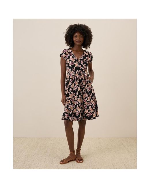 pact women's organic cotton fit & flare crossover dress Women's Clearance Fit & Flare Crossover Dress made with Organic Cotton