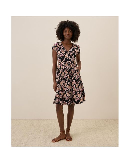 Pact Organic Cotton Fit & Flare Crossover Dress in Natural | Lyst Pact Organic Cotton Fit & Flare Crossover Dress in Natural | Lyst