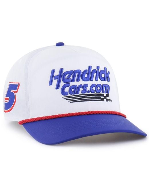 '47 Blue White/royal Kyle Larson Brrr Hendrickcars.com Rope Hitch Adjustable Hat for men