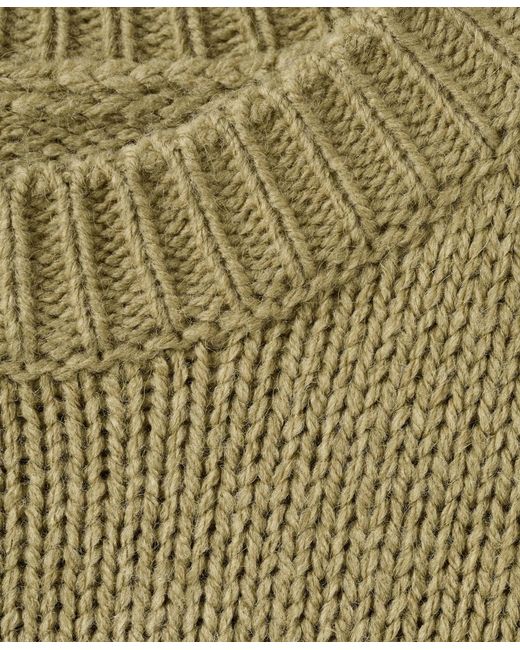 Mango Green Oversized Chunky-knit Sweater