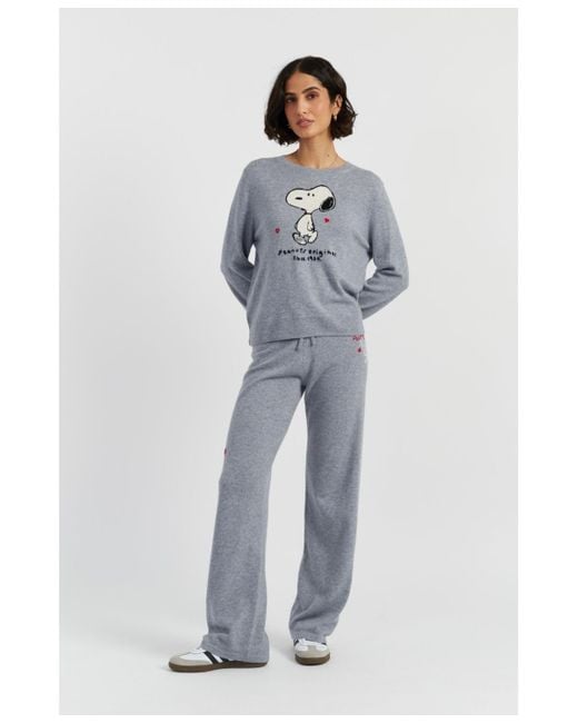 Chinti & Parker White Wool Cashmere Peanuts Original Sweater