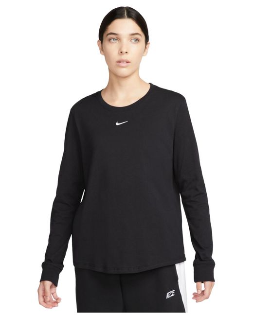 Nike Black Sportswear Premium Essentials Long-sleeve T-shirt
