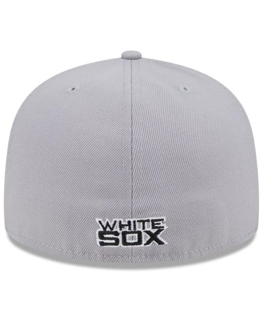 KTZ Black/gray Chicago White Sox Gameday Sideswipe 59fifty Fitted Hat for men
