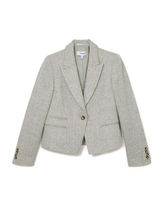 Reiss Gray Ezra Sb Texture Jacket