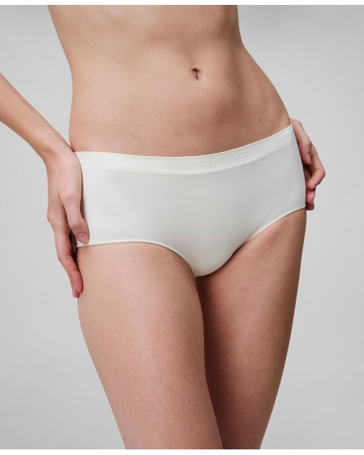 Calvin Klein White Bonded Flex Boyshort Underwear Qd3961