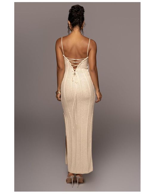 JLUXLABEL Gray Cabana Views Crochet Dress