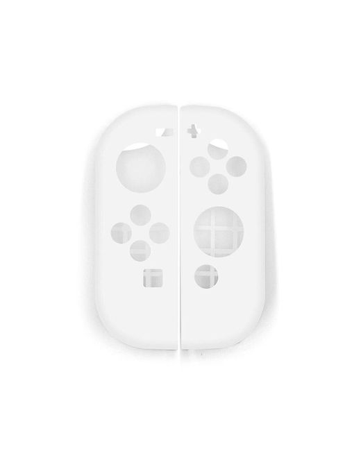Nbcp White Silicone Protective Case For Nintendo Switch & Oled Joy-con – Non-slip