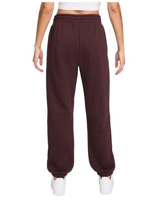 Nike Purple Sportswear Phoenix Fleece High-rise Oversized Sweatpants