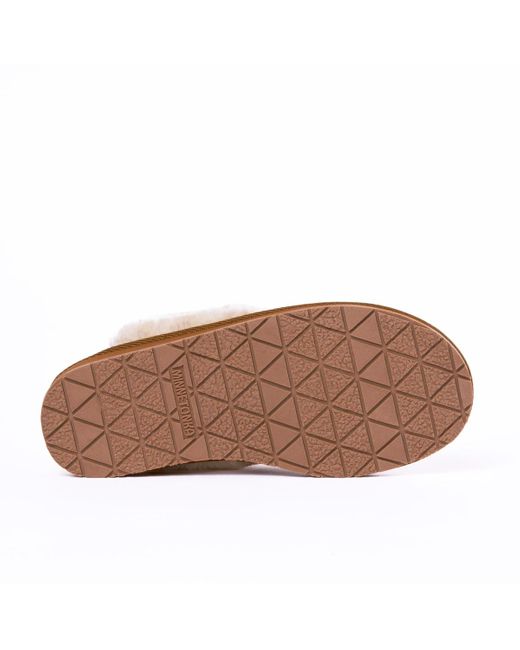 Minnetonka Brown Carefree Scuff Slippers