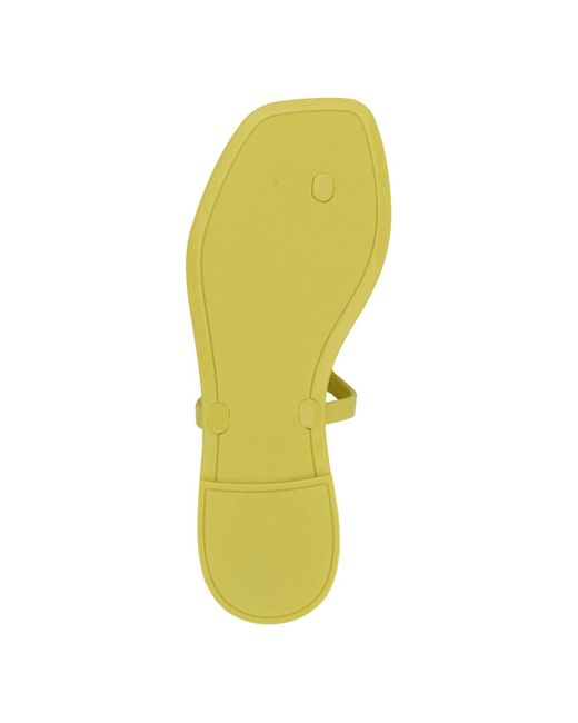 Calvin Klein Yellow Edhen Open-toe Jelly Thong Sandals