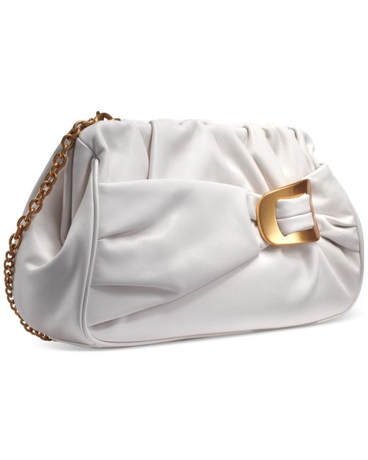 Donna Karan Metallic Bella Medium Leather Clutch