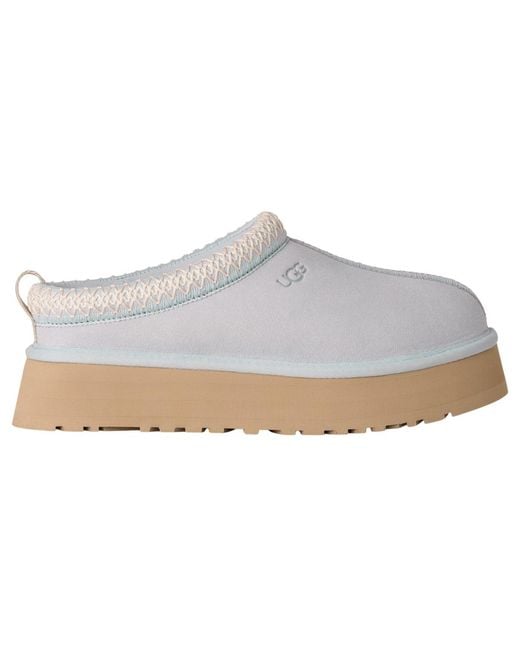 Ugg White Tazz Ii Platform Slippers