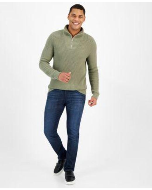 INC International Concepts Blue Inc International Concepts Zip Sweater Jeans Created For Macys for men