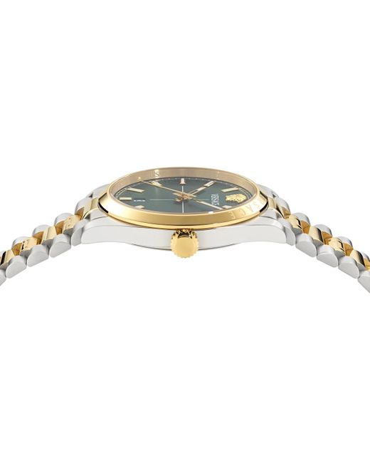 Versace Metallic Swiss Millenyium Two-tone Stainless Steel Bracelet Watch 40mm for men