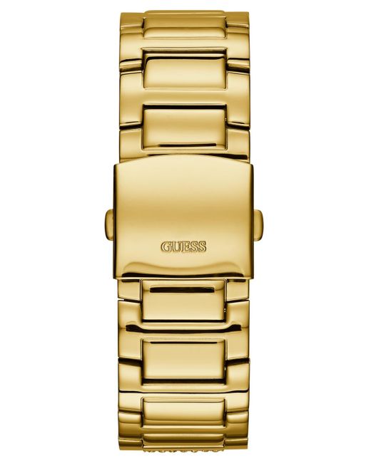 Guess Metallic Men's Crystal Gold-tone Stainless Steel Bracelet Watch 46mm U0799g2