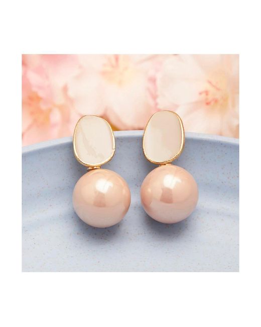 SOH Natural Circular Drop Earrings