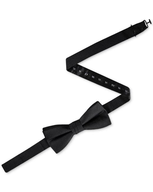Calvin Klein Black Textured Solid Bow Tie for men