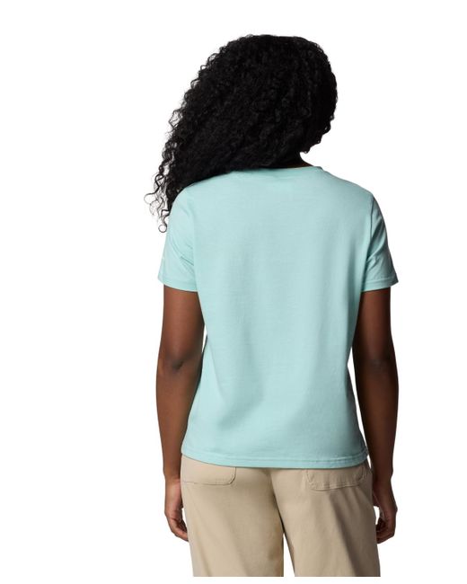 Columbia Blue Rolling Bend Graphic Short Sleeve Top