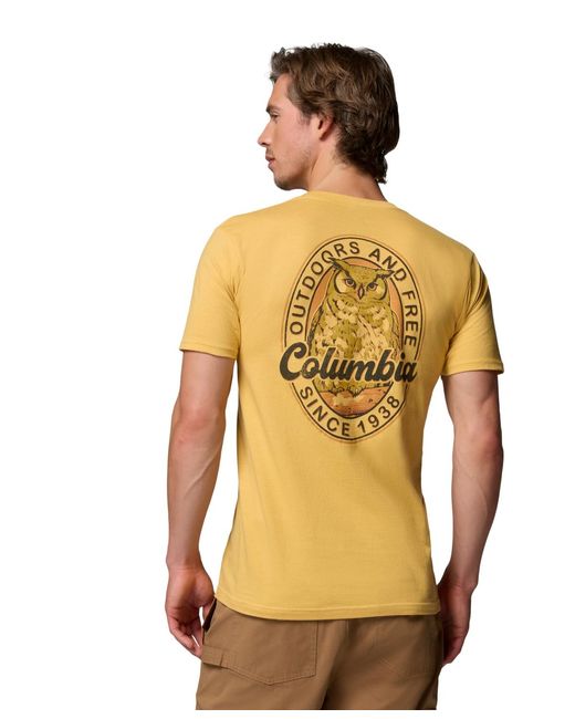 Columbia Yellow Midnighter Graphic T-shirt for men