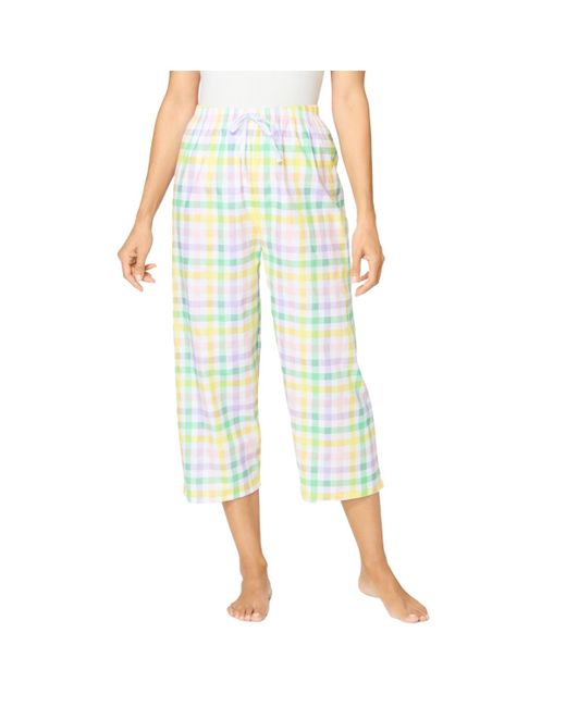 Dreams & Co. Multicolor Woven Sleep Capri Pant