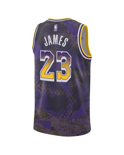 Nike Blue And Â Lebron James Los Angeles Lakers 2025 Select Series Swingman Player Jersey