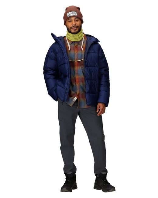 Marmot Blue Guides Down Hooded Jacket for men