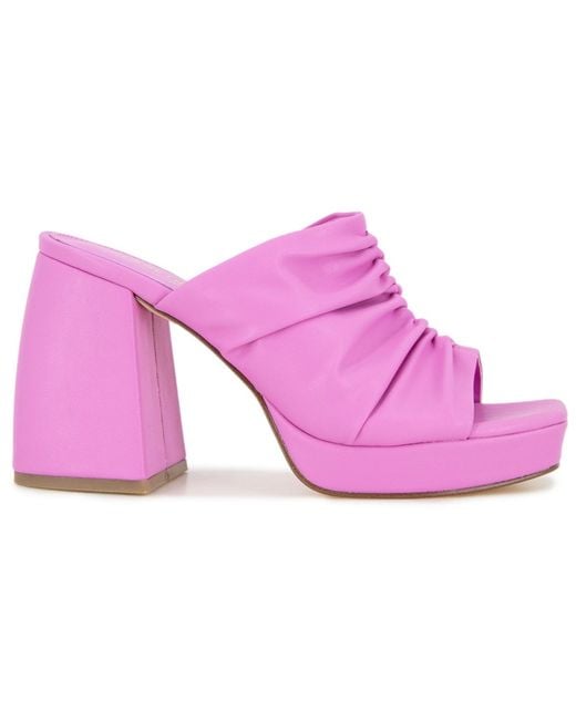 Kenneth Cole Pink Anika Platform Mules
