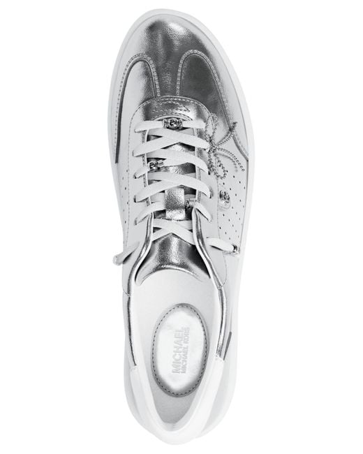 Michael Kors Gray Michael Scotty Lace Up Sneakers