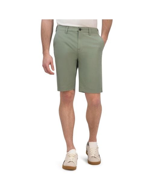 Lucky Brand Green 9" Stretch Twill Flat Front Shorts for men