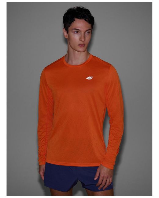 4F Orange Quick-drying Running Longsleeve for men