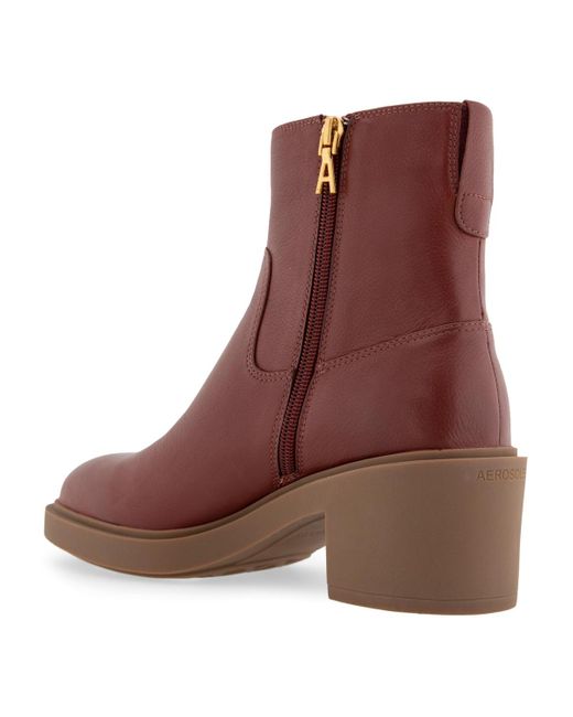 Aerosoles Brown Garie Midcalf Block Heel Booties